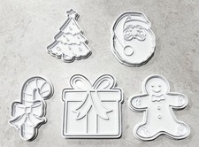 5 X Christmas Cookie Plastic