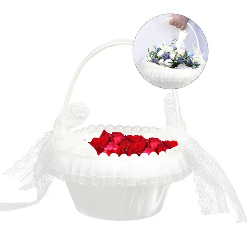Flower basket for girl - for, satin