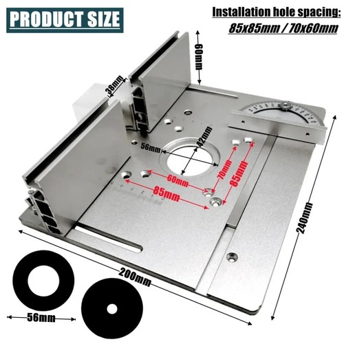Aluminum router table insert - aluminum,