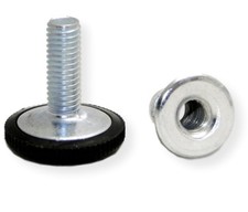 Adjustable Foot Feet Levelling M6 M8 M10 MM Round Base With Insert Nuts Set Of 4