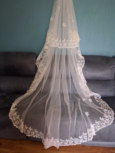 Ivory wedding veil tier - ivory,