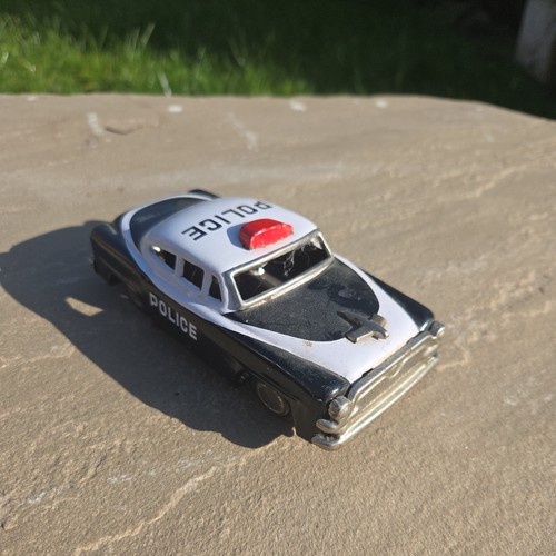 Vintage tinplate police - police, car
