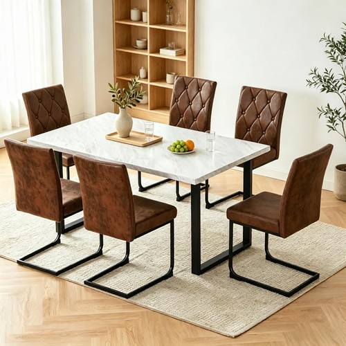 Marble effect wooden table - effect,
