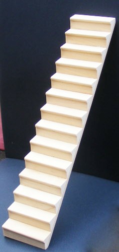 Dolls house stair case natural - case,