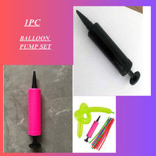 BALLOON PUMP SET WITH PUSH AIR PUMP  PORTABLE AIR INFLATOR BIRTHDAY  PARTY  TOOL