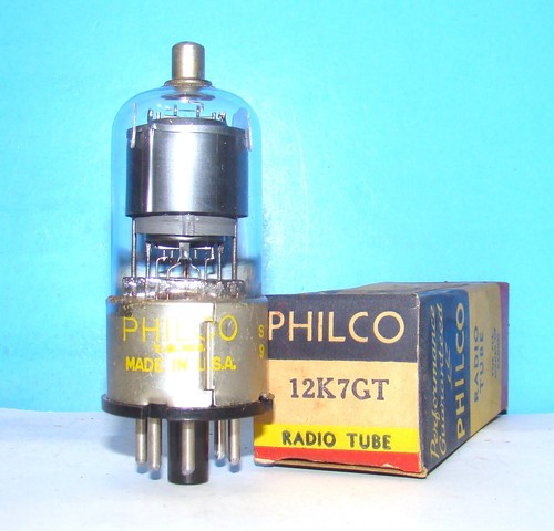 12k7gt philco nos radio audio - philco,