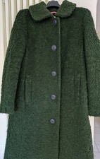 BODEN Elveden Green wool textured coat -Size 18 R-Good condition-Very warm