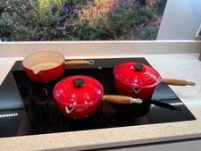 le creuset used red pan set