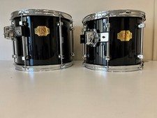 Premier Signia Black 12"x10" deep and 13"x 11" deep Toms