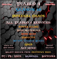 ✨Diablo 4✨Season 10✨All Diablo 4 Boost✨Power LVL & Mats & Runes & Boss Runs✨