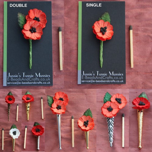 Paper poppy posy tussie - paper, posy: