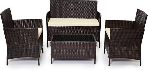 Brown rattan garden furniture - rattan,
