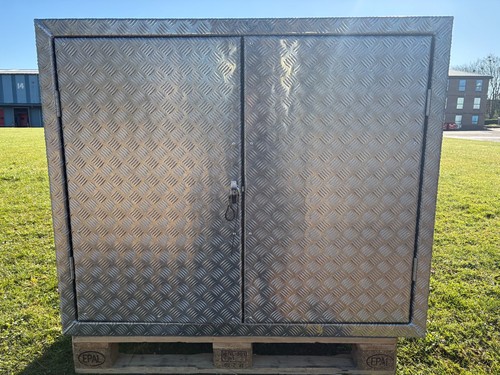 Aluminium storage box large - aluminium,