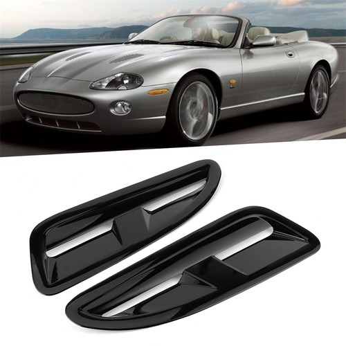 2pcs glossy black abs - black, plastic