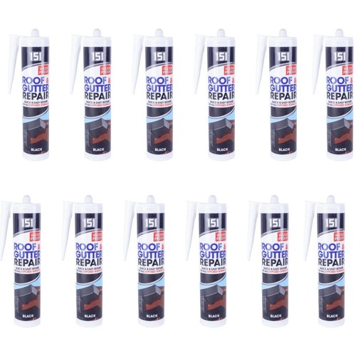 151 black roof gutter - black, &