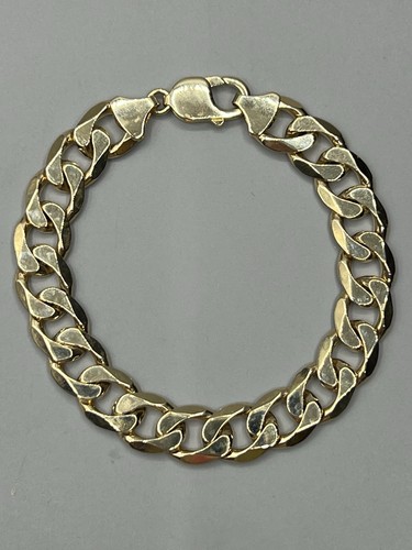 9ct gold men - gold, curb