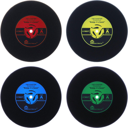 Vinyl record coasters - set, 4