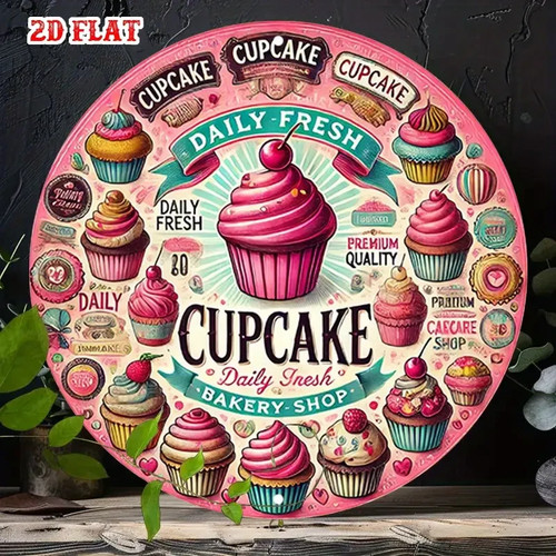 Cupcake bakery shop retro pink - cupcake,