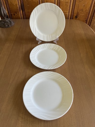Corelle swept white embossed - swept,