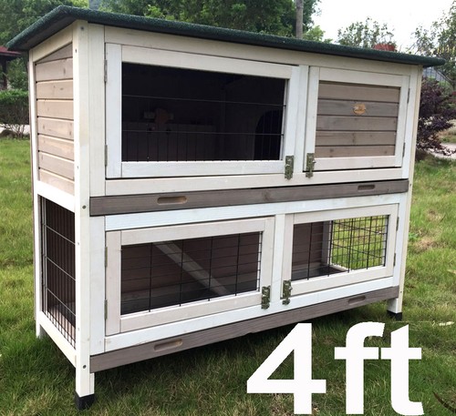 4ft large grey rabbit - grey, hutch