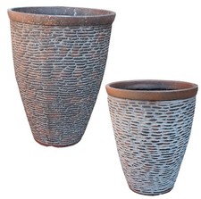 Rustic Stone Large Plant Pots