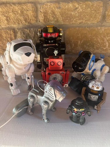 Vintage robots space - dogs,