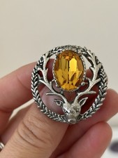 Vintage Scottish Stag Head Pin