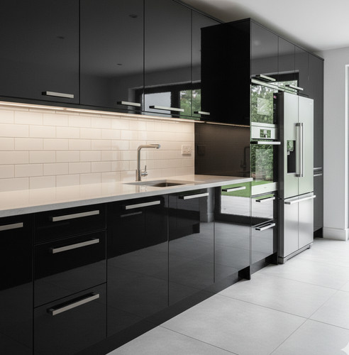 Black gloss mdf - gloss, replacement