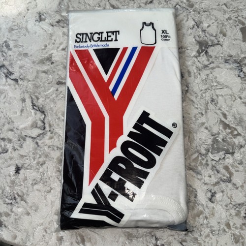 New front white singlet tee - new, y-front