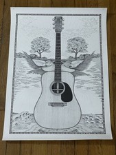 Very Rare Dick Boak 1977 Martin Guitar D 28 Lithograph Signed