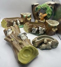 Lot Of 5 x Mint Pieces Of 1960’s Hornsea Pottery Inc Rare Squirrel Wall Pocket