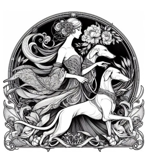 Art nouveau style - art, with