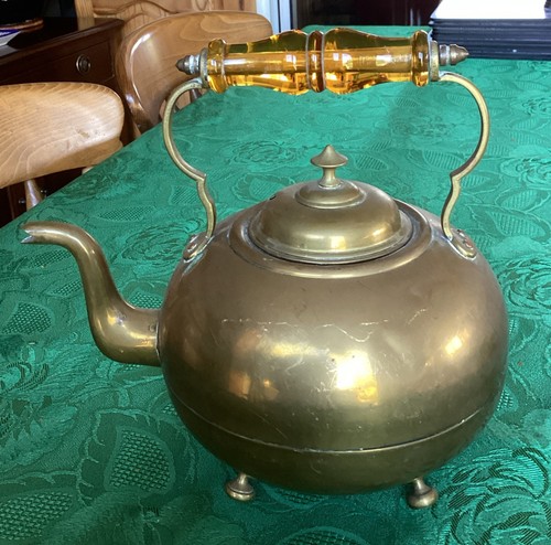 Antique brass teapot kettle