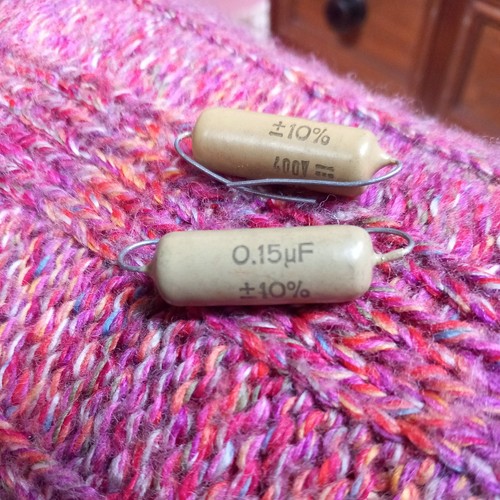 Mullard mustard capacitor - 2x,
