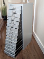 Bisley Multi-Drawer Cabinet 15 Drawers, Filing Cabinet, Internal Drawer Liners