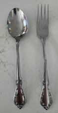 ONEIDA PROFILE STAINLESS VINTAGE SOUP SPOON AND DINNER FORK SELLING TOGETHER