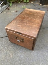H P POPE Stationers Pens New Street Birmingham Oak Filing Index Desk Cabinet