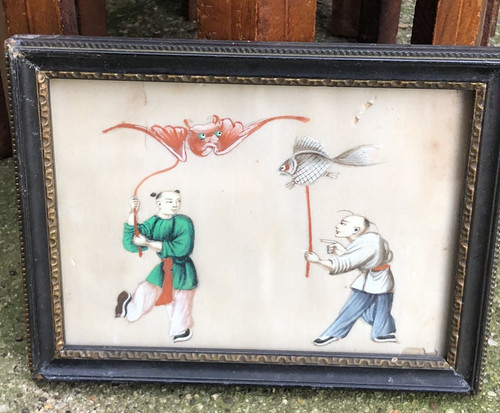 Antique chinese flying kite - flying, kite's