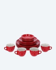 Plate Mug Crockery Set 16tlg. Saucer Dinner Plate Keramikv for 4 Person