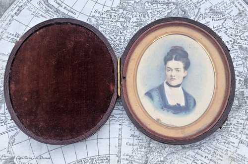 Portrait miniature antique - portrait,