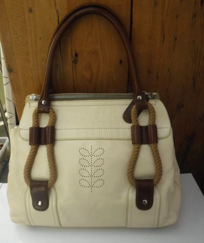Orla kiely cream - cream, leather