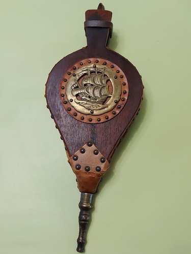 Vintage brass wood fire - &,