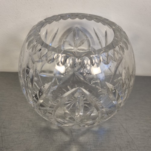 Crystal vase rose bowl vintage - rose,