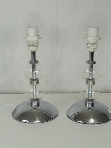 Pair dunelm glass chrome - pair,