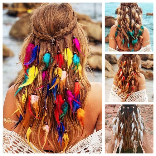 Boho feather headband - feather,
