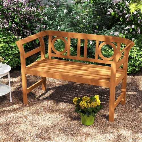 Wooden garden bench - garden, small