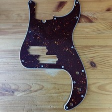 New 2025 P Precision Bass Style Pickguard Scratchplate Dark Red Tort 4 Ply #29