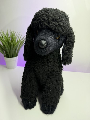 Black poodle plush - black,