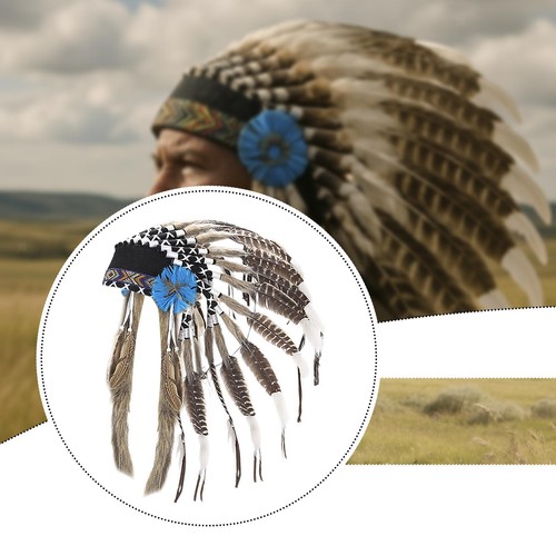 Artificial feather headdress - artificial,