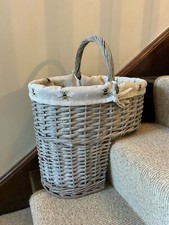 Grey wash wicker - stair, basket